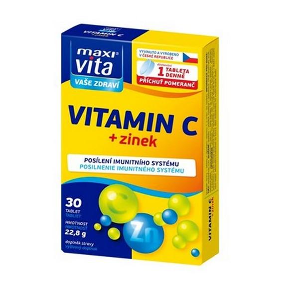 Vitamín C + Zinok, Maxivita  30 tab./bal.