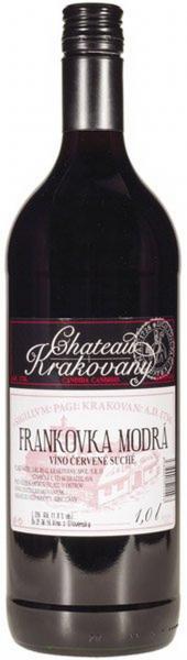 Frankovka modrá červené víno 1l Chateau Krakovany