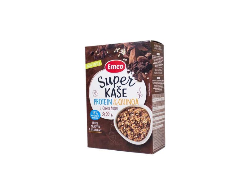 Emco Super kaša Protein a Quinoa s čokoládou 3x55 g