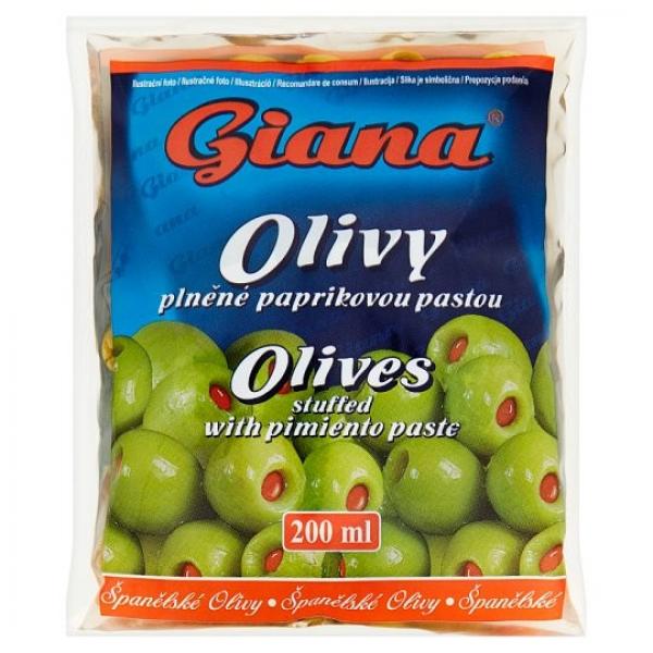 Giana olivy zelené s paprikovou pastou 195g